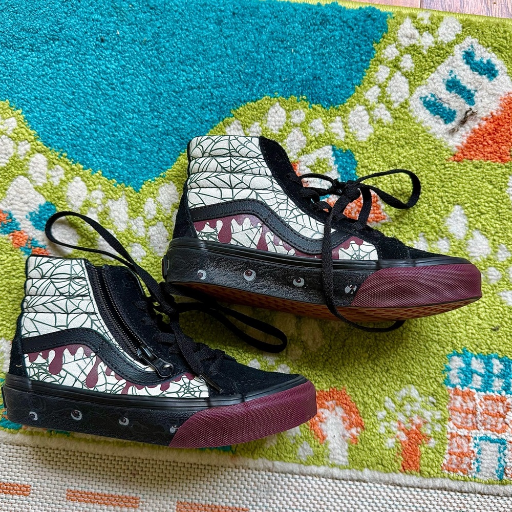 Vans Kids High-Top Sneakers Spiderwebs